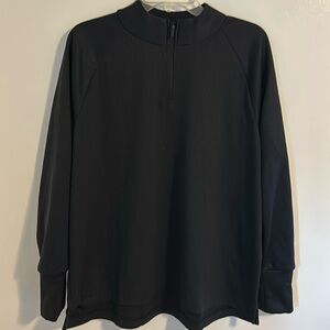 Nike Dri-Fit 1/4 Zip Black Fleece Pullover Size XL